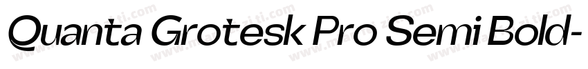 Quanta Grotesk Pro Semi Bold字体转换